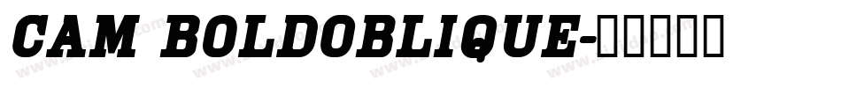 Cam BoldOblique字体转换